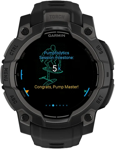 Instinct 3 AMOLED: session summary, Pump Master badge